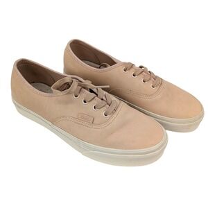 Vans Leather Authentic Lite‎ Sneakers Nude Blush Tan Women's 7.5 Lightweight